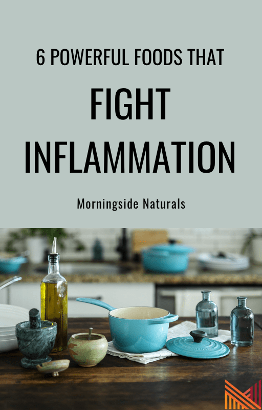 Cover of 6 powerful foods that fight inflammation by Morningside Naturals. 