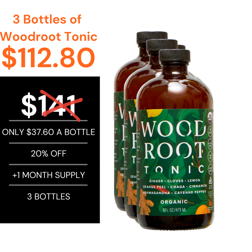 3 Bottles of Woodroot Tonic - Morningside Naturals