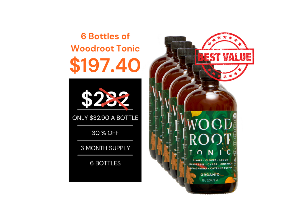 6 Bottles of Woodroot Tonic - Morningside Naturals